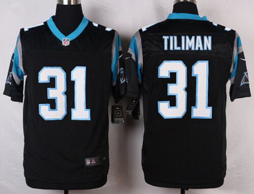 Men's Carolina Panthers #31 Charles Tillman Black Team Color NFL Nike Elite Jersey