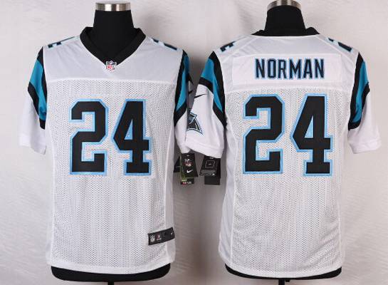 Men's Carolina Panthers #24 Josh Norman White Road NFL Nike Elite Jersey