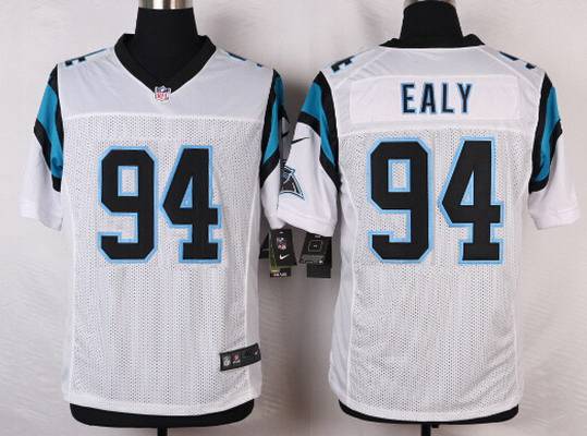 Men's Carolina Panthers #94 Kony Ealy White Road NFL Nike Elite Jersey