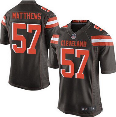 Men's Cleveland Browns #57 Clay Matthews Brown Team Color 2015 NFL Nike Elite Jersey