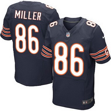 Men's Chicago Bears #86 Zach Miller Navy Blue Team Color NFL Nike Elite Jersey