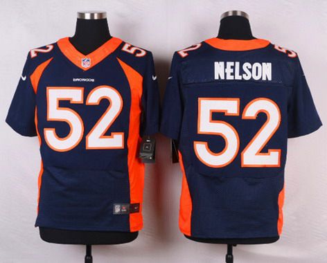 Men's Denver Broncos #52 Corey Nelson Navy Blue Alternate NFL Nike Elite Jersey