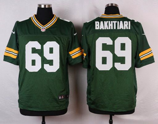 Men's Green Bay Packers #69 David Bakhtiari Green Team Color NFL Nike Elite Jersey