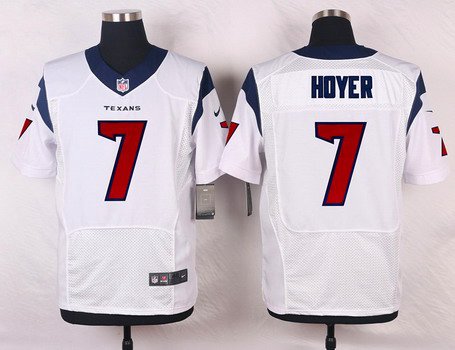 Men's Houston Texans #7 Brian Hoyer White Road NFL Nike Elite Jersey