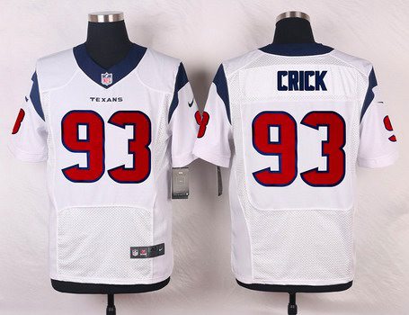 Men's Houston Texans #93 Jared Crick White Road NFL Nike Elite Jersey