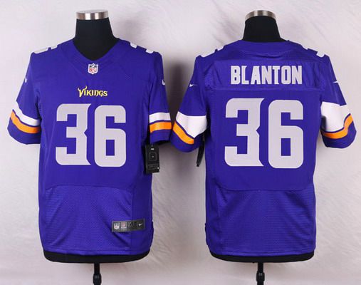 Men's Minnesota Vikings #36 Robert Blanton Purple Team Color NFL Nike Elite Jersey