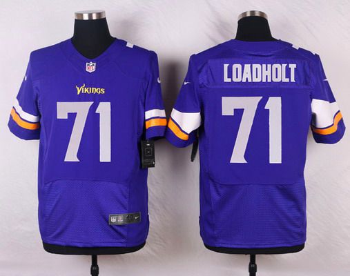 Men's Minnesota Vikings #71 Phil Loadholt Purple Team Color NFL Nike Elite Jersey