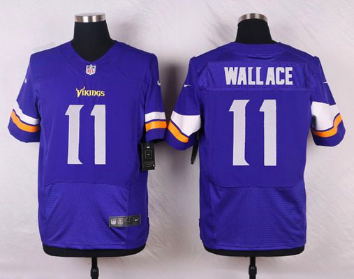 Men's Minnesota Vikings #11 Mike Wallace Purple Team Color NFL Nike Elite Jersey