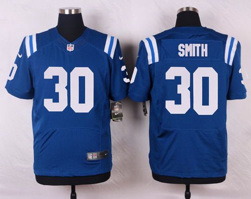 Men's Indianapolis Colts #30 D'Joun Smith Royal Blue Team Color NFL Nike Elite Jersey