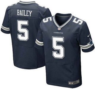 Men's Dallas Cowboys #5 Dan Bailey Blue Home NFL Nike Elite Jersey