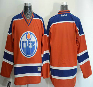 Men's Edmonton Oilers Blank 2015 Orange Jersey