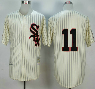 Men's Chicago White Sox #11 Luis Aparicio 1959 Cream Throwback Jersey