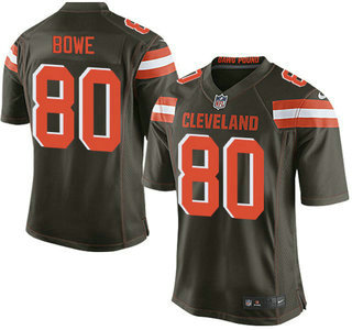 Men's Cleveland Browns Brown #80 Dwayne Bowe Brown Team Color 2015 NFL Nike Elite Jersey