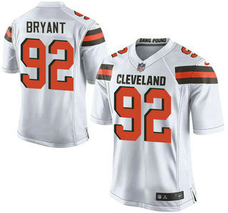 Men's Cleveland Browns Brown #92 Desmond Bryant White Road 2015 NFL Nike Elite Jersey