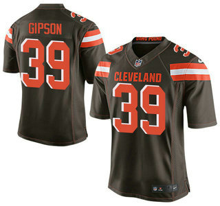 Men's Cleveland Browns Brown #39 Tashaun Gipson Brown Team Color 2015 NFL Nike Elite Jersey