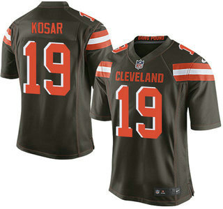 Men's Cleveland Browns Brown #19 Bernie Kosar Brown Retired Player 2015 NFL Nike Elite Jersey