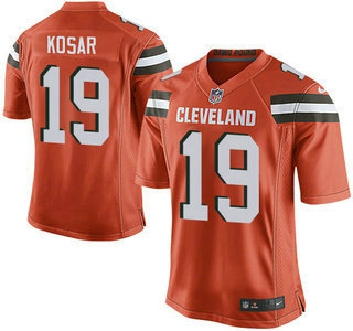 Men's Cleveland Browns Brown #19 Bernie Kosar Orange Retired Player 2015 NFL Nike Elite Jersey