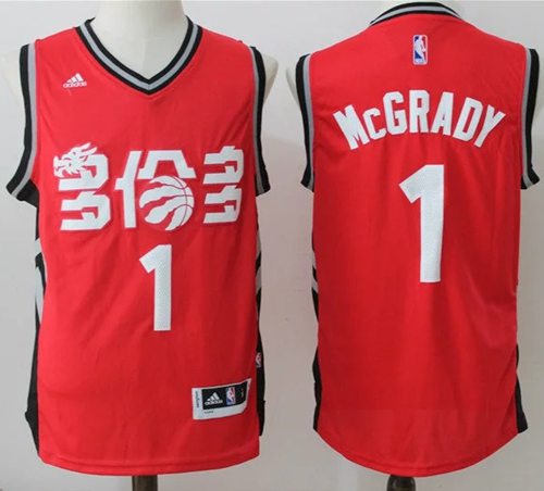 Men's Toronto Raptors #1 Tracy McGrady Red Chinese Stitched 2017 NBA Revolution 30 Swingman Jersey