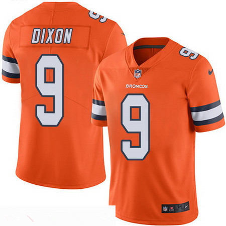 Men's Denver Broncos #9 Riley Dixon Orange 2016 Color Rush Stitched NFL Nike Limited Jersey