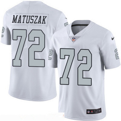 Men's Oakland Raiders #72 John Matuszak Retired White 2016 Color Rush Stitched NFL Nike Limited Jersey