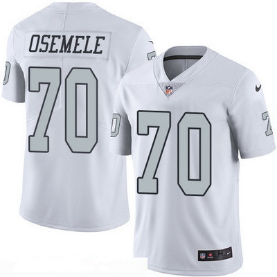 Men's Oakland Raiders #70 Kelechi Osemele White 2016 Color Rush Stitched NFL Nike Limited Jersey