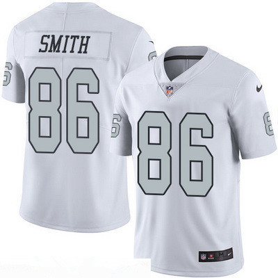 Men's Oakland Raiders #86 Lee Smith White 2016 Color Rush Stitched NFL Nike Limited Jersey