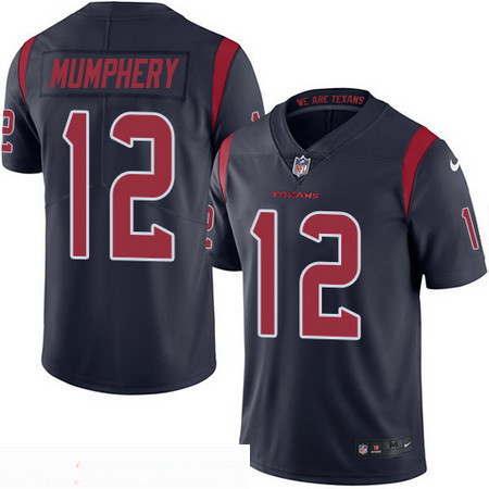 Men's Houston Texans #12 Keith Mumphery Navy Blue 2016 Color Rush Stitched NFL Nike Limited Jersey