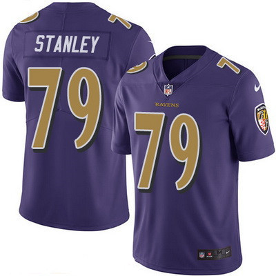 Men's Baltimore Ravens #79 Ronnie Stanley Purple 2016 Color Rush Stitched NFL Nike Limited Jersey