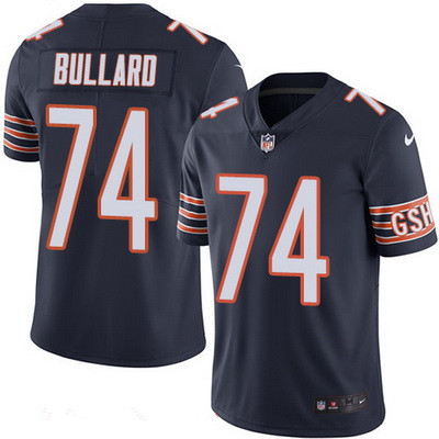 Men's Chicago Bears #74 Jonathan Bullard Navy Blue 2016 Color Rush Stitched NFL Nike Limited Jersey