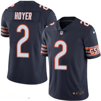 Men's Chicago Bears #2 Brian Hoyer Navy Blue 2016 Color Rush Stitched NFL Nike Limited Jersey