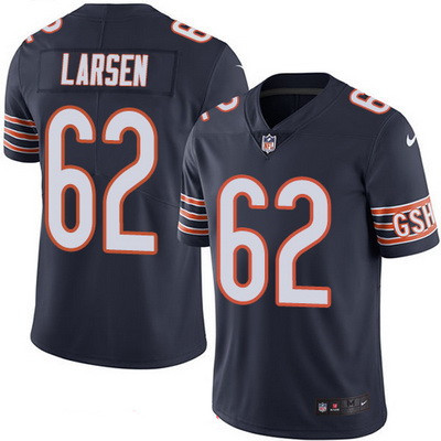 Men's Chicago Bears #62 Ted Larsen Navy Blue 2016 Color Rush Stitched NFL Nike Limited Jersey