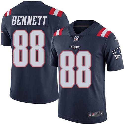 Nike Patriots #88 Martellus Bennett Navy Blue Men's Stitched NFL Limited Rush Jersey