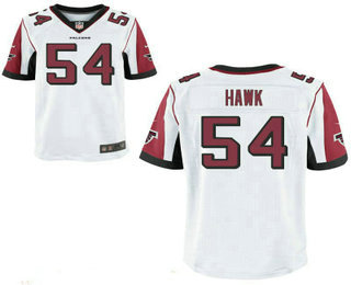 Men's Atlanta Falcons #54 A. J. Hawk White Road Stitched NFL Nike Elite Jersey