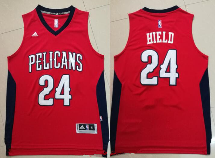 Men's New Orleans Pelicans #24 Buddy Hield Red Stitched NBA Adidas Revolution 30 Swingman Jersey