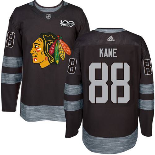 Blackhawks #88 Patrick Kane Black 1917-2017 100th Anniversary Stitched NHL Jersey