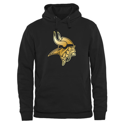 NFL Minnesota Vikings Men's Pro Line Black Gold Collection Pullover Hoodies Hoody