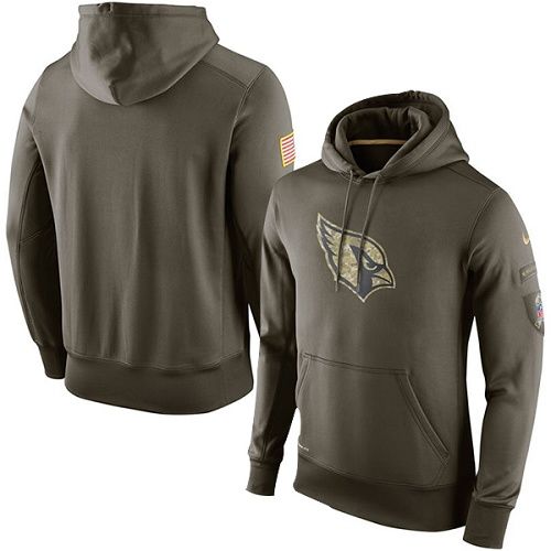 Men's Arizona Cardinals Nike Olive Salute To Service KO Performance Hoodie