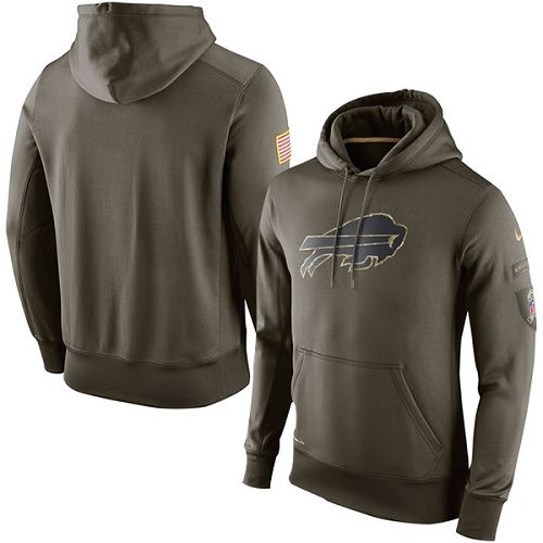 Men's Buffalo Bills Nike Olive Salute To Service KO Performance Hoodie