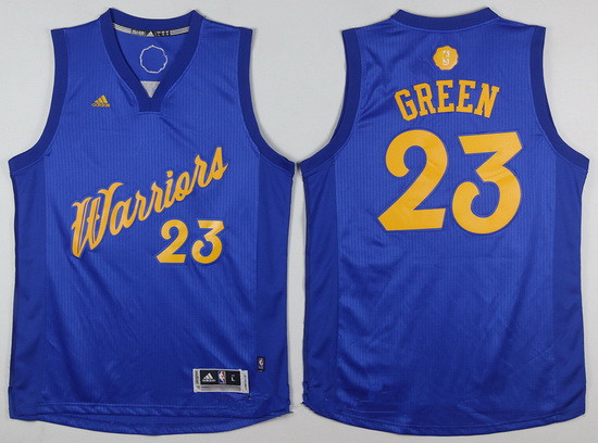 Men's Golden State Warriors #23 Draymond Green adidas Royal Blue 2016 Christmas Day Stitched NBA Swingman Jersey