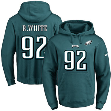 Nike Eagles #92 Reggie White Midnight Green Name & Number Pullover NFL Hoodie