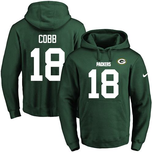 Nike Packers #18 Randall Cobb Green Name & Number Pullover NFL Hoodie