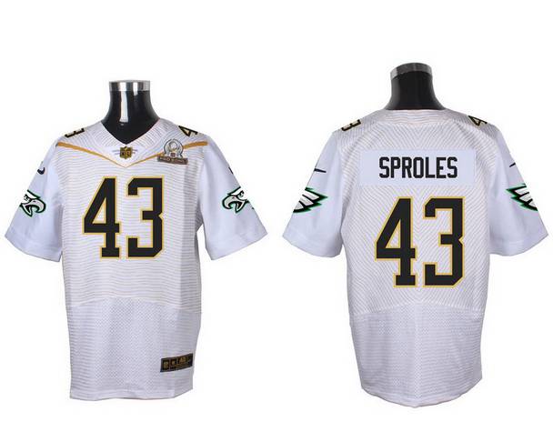 Men's Philadelphia Eagles #43 Darren Sproles White 2016 Pro Bowl Nike Elite Jersey