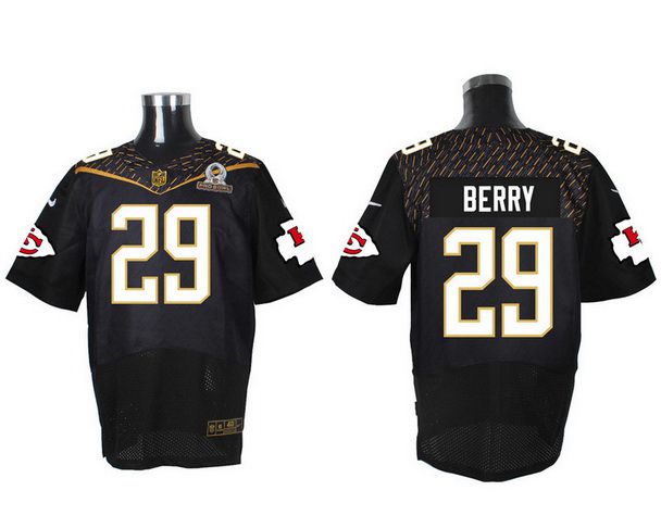 Men's Kansas City Chiefs #29 Eric Berry Black 2016 Pro Bowl Nike Elite Jersey