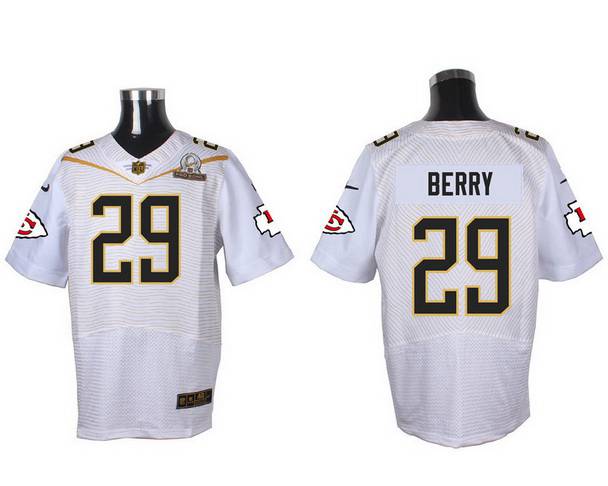 Men's Kansas City Chiefs #29 Eric Berry White 2016 Pro Bowl Nike Elite Jersey