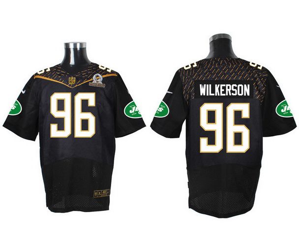 Men's New York Jets #96 Muhammad Wilkerson Black 2016 Pro Bowl Nike Elite Jersey