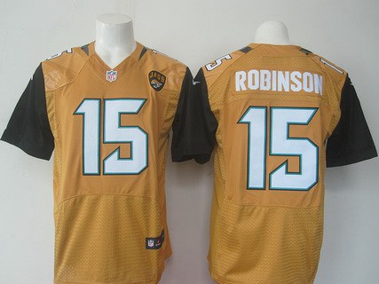 Men's Jacksonville Jaguars #15 Allen Robinson Nike Gold Color Rush 2015 NFL Elite Jersey