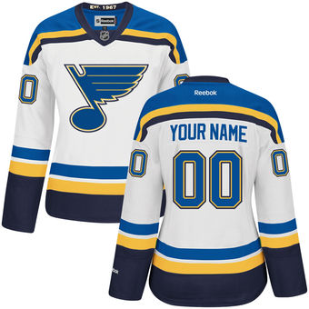 Reebok St. Louis Blues NHL Women Premier Jersey - White Custom