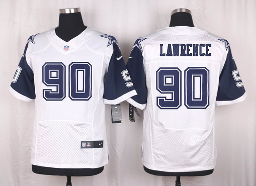 Men's Dallas Cowboys #90 DeMarcus Lawrence Nike White Color Rush 2015 NFL Elite Jersey