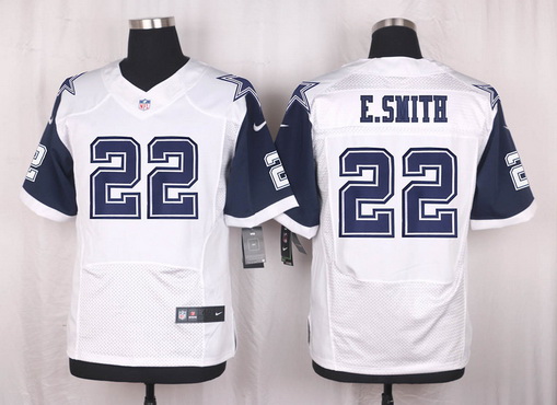 Men's Dallas Cowboys #22 Emmitt Smith Nike White Color Rush 2015 NFL Elite Jersey