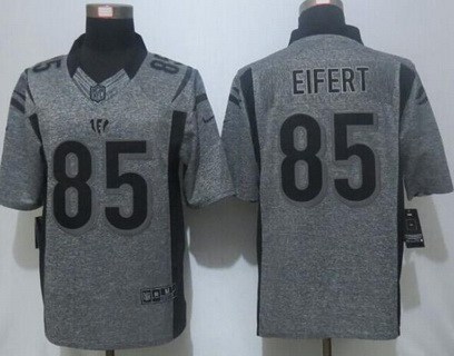 Men's Cincinnati Bengals #85 Tyler Eifert Nike Gray Gridiron 2015 NFL Gray Limited Jersey